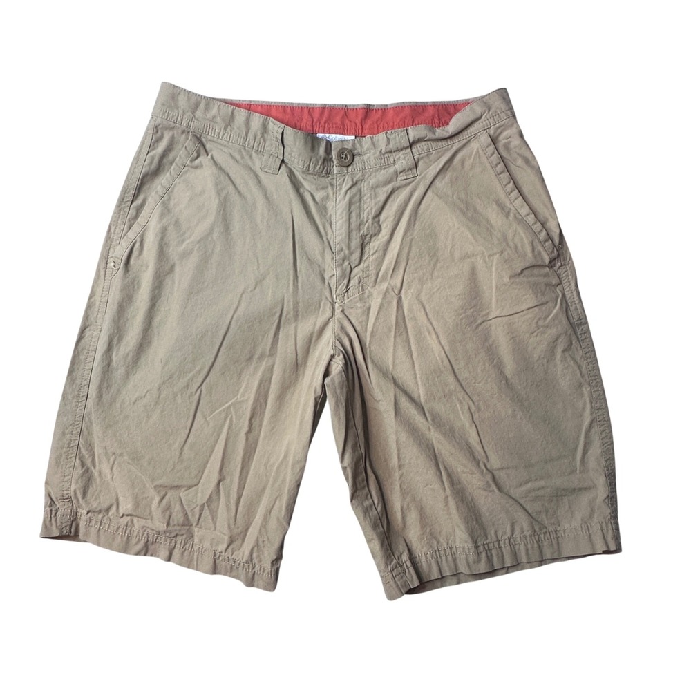 Columbia Shorts Mens‎ 30 Tan Khaki Chino 10 Inch Inseam Cotton Casual Hiking